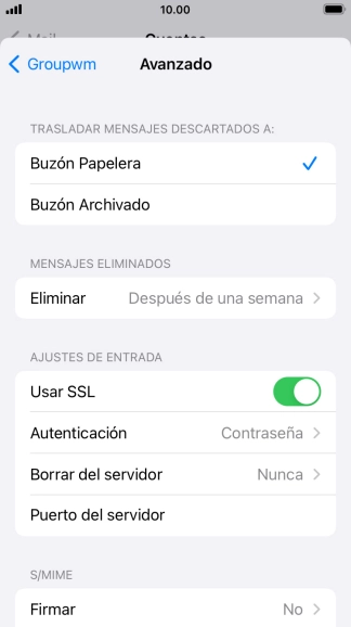 Pulsa el indicador junto a 