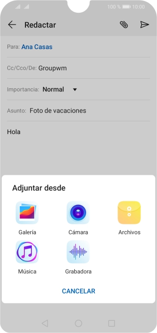 Pulsa Archivos y desplázate a la carpeta deseada. Pulsa Archivos y desplázate a la carpeta deseada.