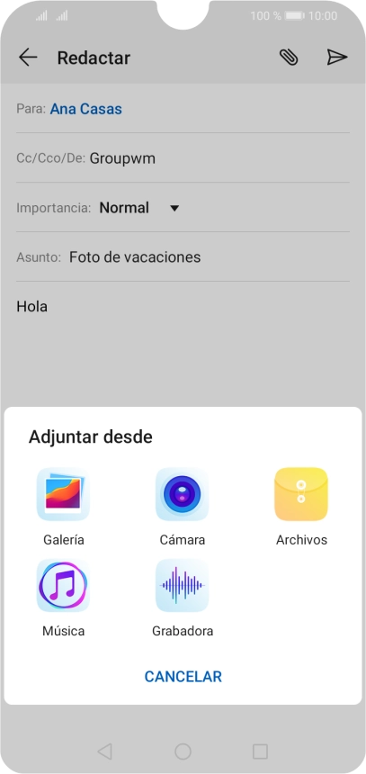 Pulsa Archivos y desplázate a la carpeta deseada. Pulsa Archivos y desplázate a la carpeta deseada.