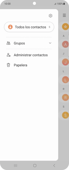 Pulsa Administrar contactos. Pulsa Administrar contactos.