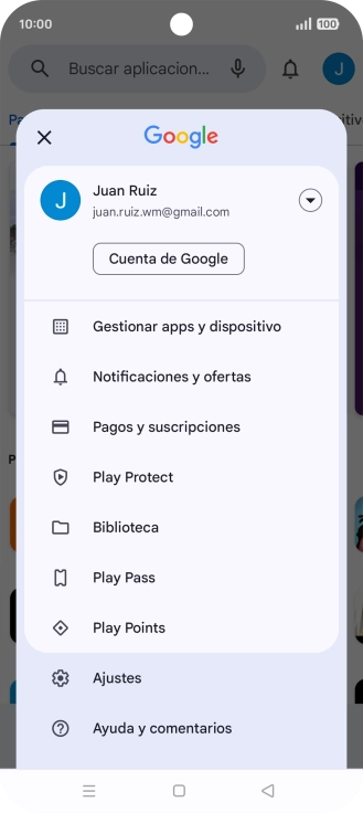 Pulsa Gestionar apps y dispositivo.