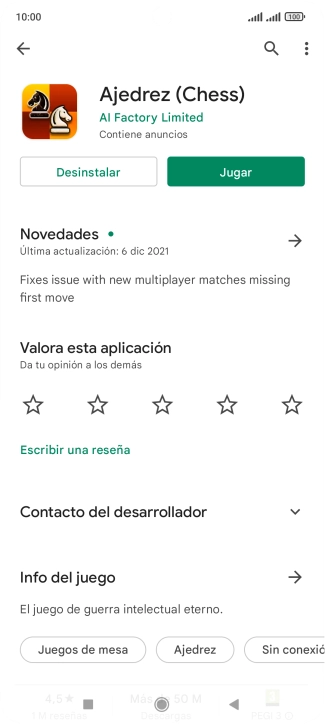 Pulsa Desinstalar.
