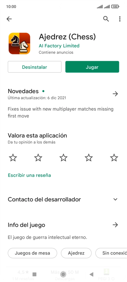 Pulsa Desinstalar.