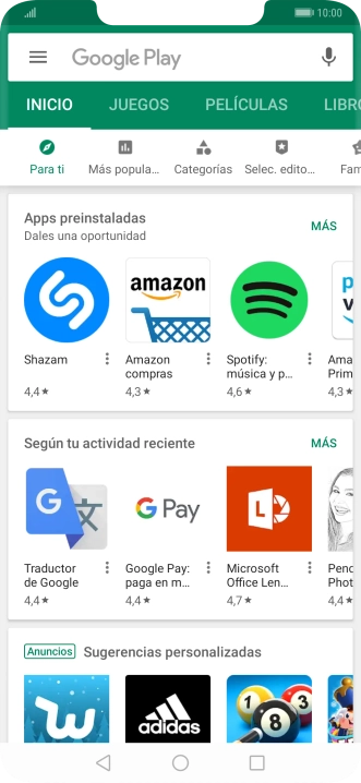 Desliza el dedo hacia la derecha desde la parte izquierda de la pantalla. Desliza el dedo hacia la derecha desde la parte izquierda de la pantalla.