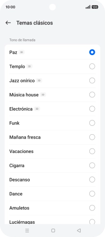 Pulsa los timbres de llamada deseados para escucharlos. Pulsa los timbres de llamada deseados para escucharlos.