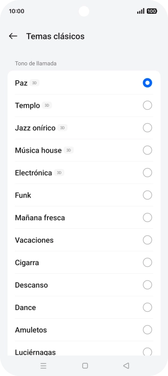 Pulsa los timbres de llamada deseados para escucharlos. Pulsa los timbres de llamada deseados para escucharlos.