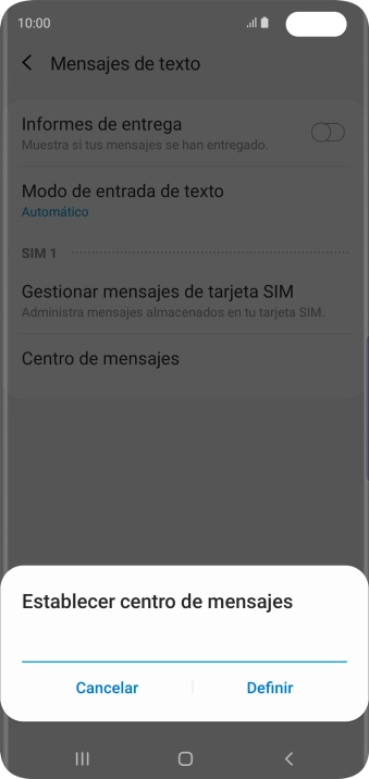 Introduce +34607003110 y pulsa Definir. Introduce +34607003110 y pulsa Definir.