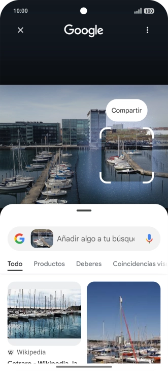 Sigue las indicaciones de la pantalla para utilizar los resultados de búsqueda. Sigue las indicaciones de la pantalla para utilizar los resultados de búsqueda.