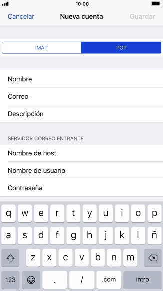 Pulsa Nombre de usuario e introduce el nombre de usuario de tu cuenta de correo electrónico. Pulsa Nombre de usuario e introduce el nombre de usuario de tu cuenta de correo electrónico.
