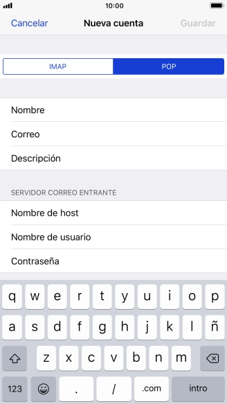 Pulsa Nombre de usuario e introduce el nombre de usuario de tu cuenta de correo electrónico. Pulsa Nombre de usuario e introduce el nombre de usuario de tu cuenta de correo electrónico.