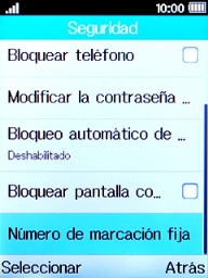Selecciona Número de marcación fija. Selecciona Número de marcación fija.