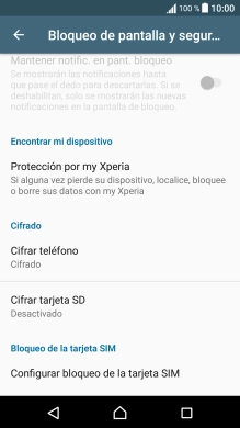 Pulsa Configurar bloqueo de la tarjeta SIM. Pulsa Configurar bloqueo de la tarjeta SIM.
