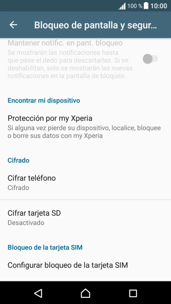 Pulsa Configurar bloqueo de la tarjeta SIM. Pulsa Configurar bloqueo de la tarjeta SIM.