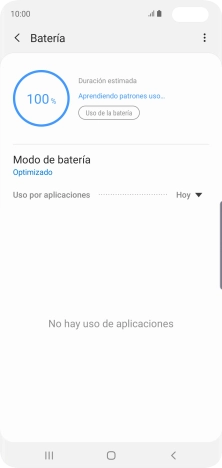 Pulsa Modo de batería.