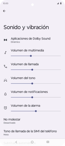Pulsa Tono de llamada de la SIM1 del teléfono. Pulsa Tono de llamada de la SIM1 del teléfono.