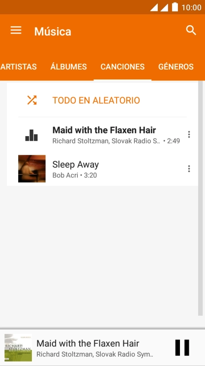 Pulsa el título de la canción. Pulsa el título de la canción.