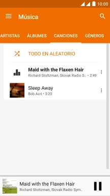 Pulsa el título de la canción. Pulsa el título de la canción.