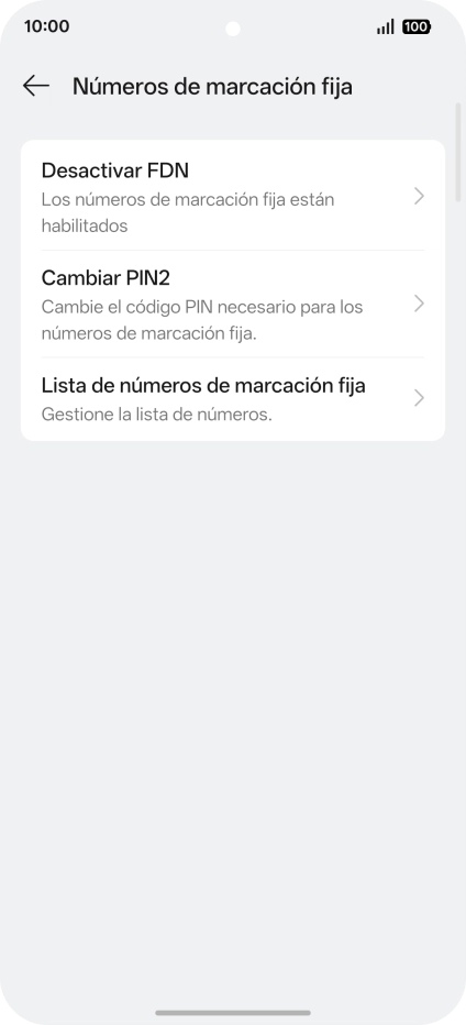 Pulsa Desactivar FDN. Pulsa Desactivar FDN.