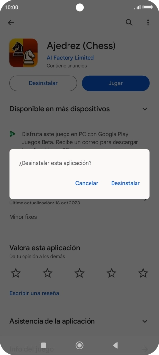 Pulsa Desinstalar.