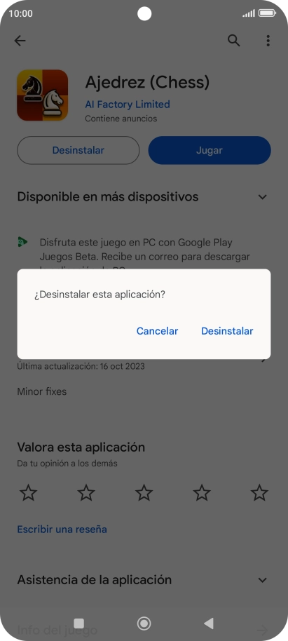 Pulsa Desinstalar.