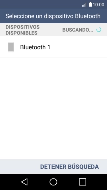 Pulsa el dispositivo Bluetooth deseado y espera un momento mientras se transfiere el archivo. Pulsa el dispositivo Bluetooth deseado y espera un momento mientras se transfiere el archivo.