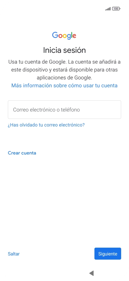 Sigue las indicaciones de la pantalla para terminar la activación. Sigue las indicaciones de la pantalla para terminar la activación.