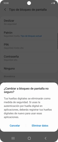 Pulsa Eliminar datos. Pulsa Eliminar datos.