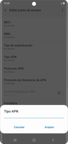 Introduce default y pulsa Aceptar. Introduce default y pulsa Aceptar.