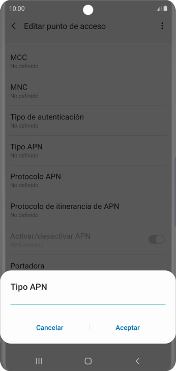 Introduce default y pulsa Aceptar. Introduce default y pulsa Aceptar.