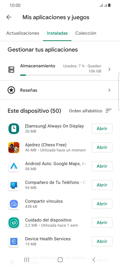 Pulsa la app deseada. Pulsa la app deseada.