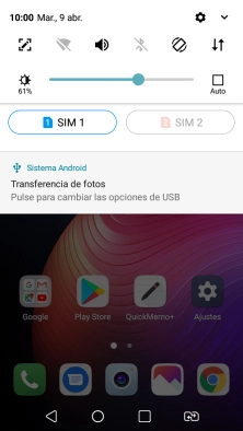 Pulsa Pulse para cambiar las opciones de USB.