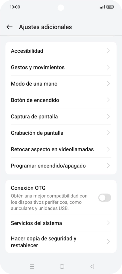 Pulsa Hacer copia de seguridad y restablecer. Pulsa Hacer copia de seguridad y restablecer.