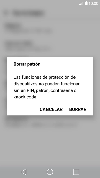 Pulsa BORRAR.