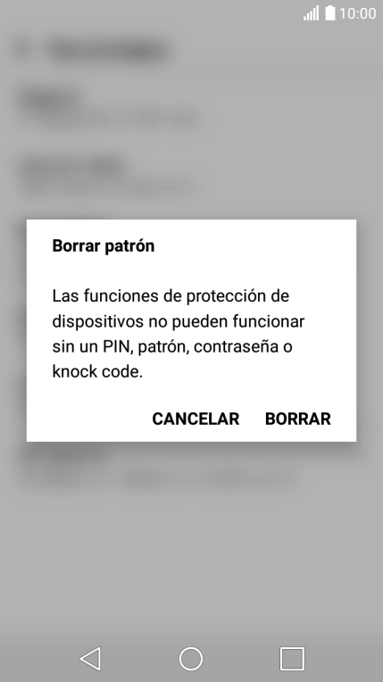 Pulsa BORRAR.