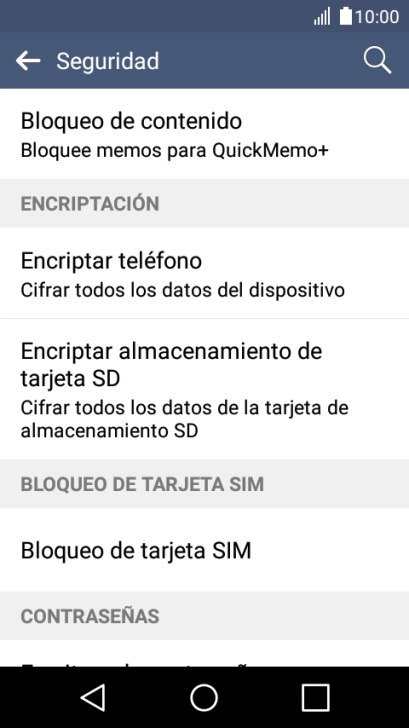 Pulsa Bloqueo de tarjeta SIM. Pulsa Bloqueo de tarjeta SIM.
