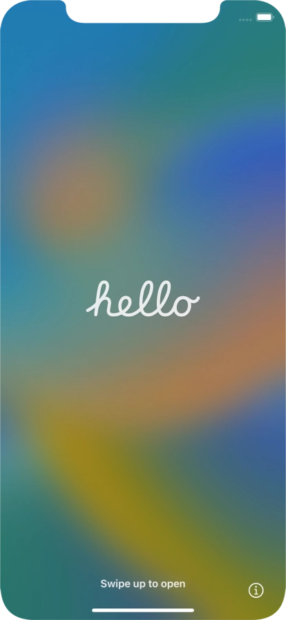 Desliza el dedo hacia arriba desde la parte inferior de la pantalla. Desliza el dedo hacia arriba desde la parte inferior de la pantalla.
