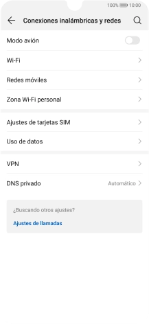 Pulsa Redes móviles.
