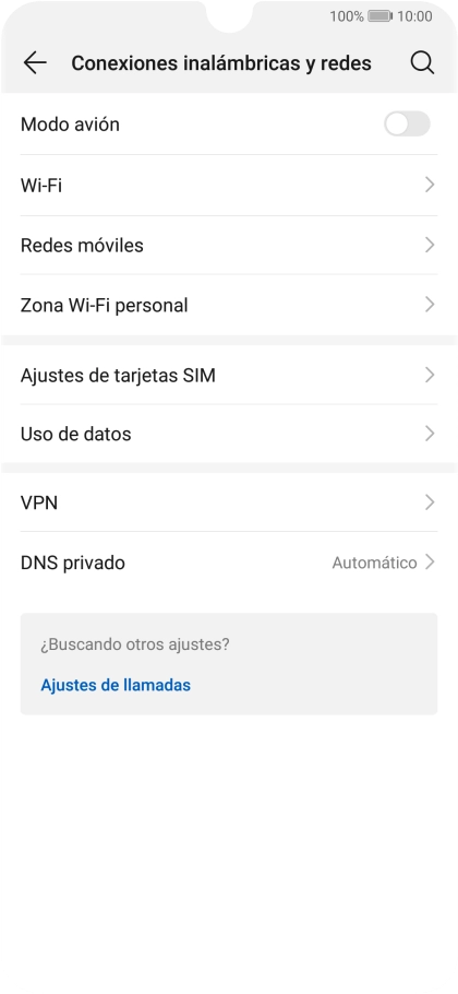 Pulsa Redes móviles.