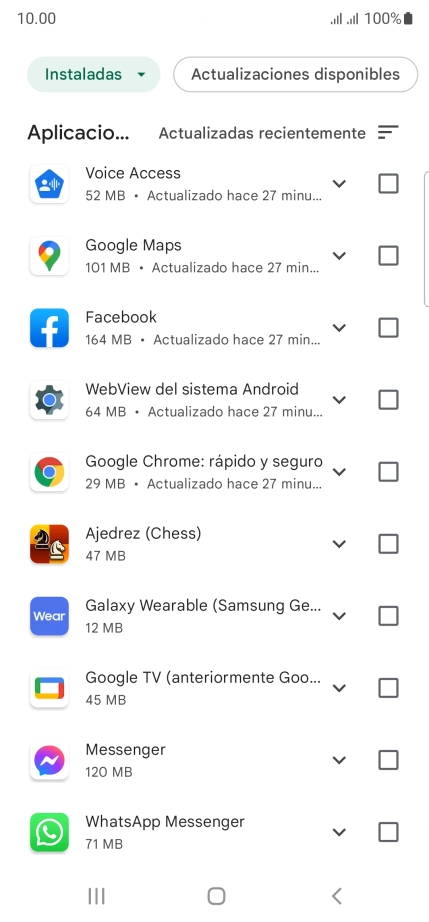Pulsa la app deseada. Pulsa la app deseada.
