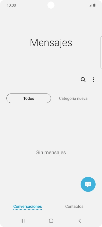 Pulsa el icono de nuevo mensaje. Pulsa el icono de nuevo mensaje.