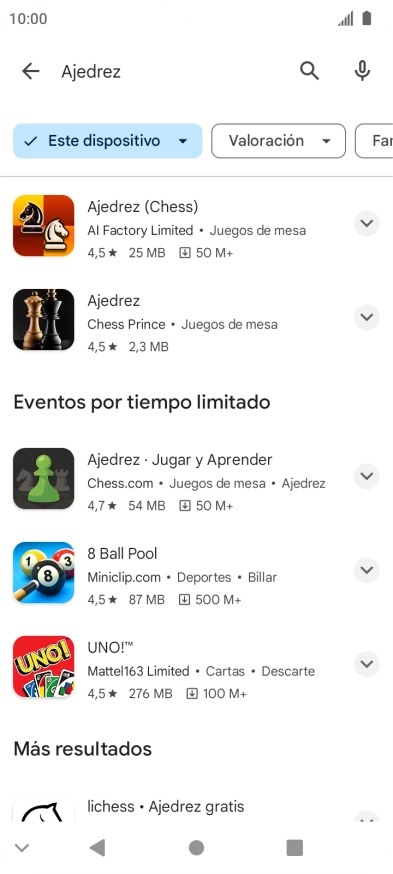 Pulsa la app deseada. Pulsa la app deseada.