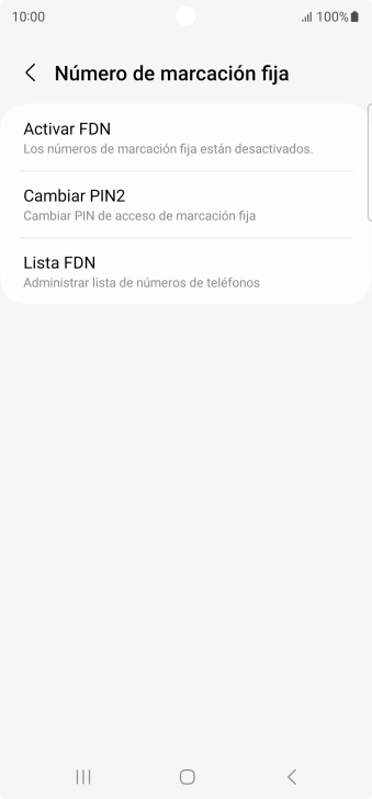 Pulsa Activar FDN. Pulsa Activar FDN.