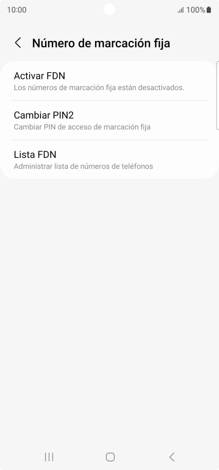 Pulsa Activar FDN. Pulsa Activar FDN.