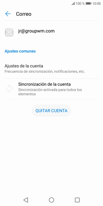 Pulsa Ajustes de la cuenta. Pulsa Ajustes de la cuenta.