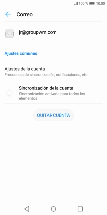 Pulsa Ajustes de la cuenta. Pulsa Ajustes de la cuenta.