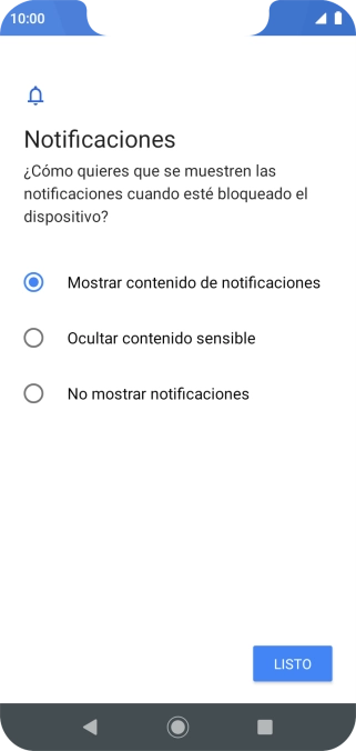 Pulsa el ajuste deseado. Pulsa el ajuste deseado.