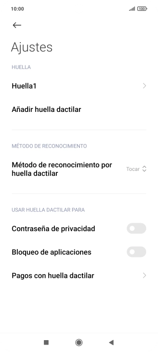 Pulsa el indicador junto a los ajustes deseados para activarlos o desactivarlos. Pulsa el indicador junto a los ajustes deseados para activarlos o desactivarlos.