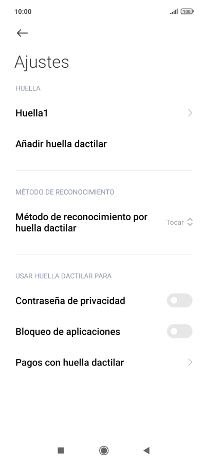 Pulsa el indicador junto a los ajustes deseados para activarlos o desactivarlos. Pulsa el indicador junto a los ajustes deseados para activarlos o desactivarlos.
