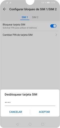 Introduce tu código PIN y pulsa ACEPTAR. Introduce tu código PIN y pulsa ACEPTAR.