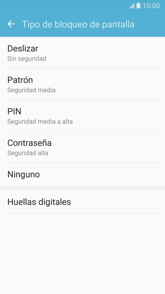 Pulsa Huellas digitales.